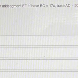 Find ef in the trapezoid.