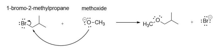 Consider the sn2 reaction between 1-bromo-2-methylpropane