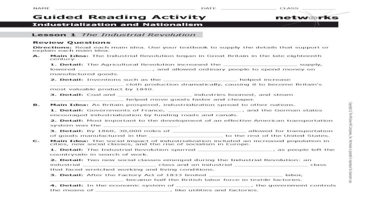 Guided reading activity the french revolution and napoleon