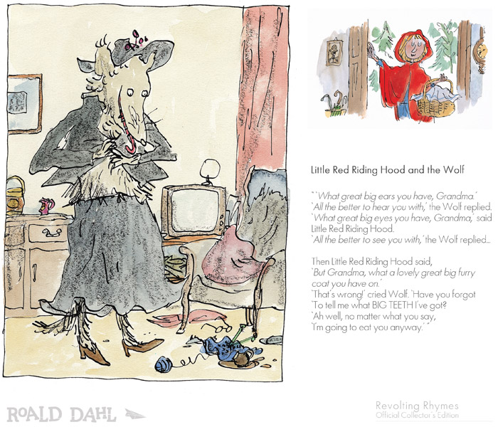 Roald dahl little red riding hood and the wolf