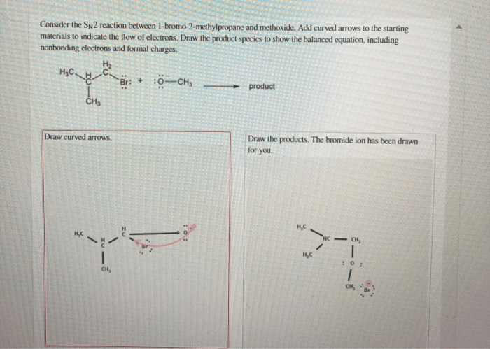 Reaction bromo bromopropane methylpropane methyl side sn1 hydroxide between ion gas major e1 elimination arises exchange chemistry stack methylpropene